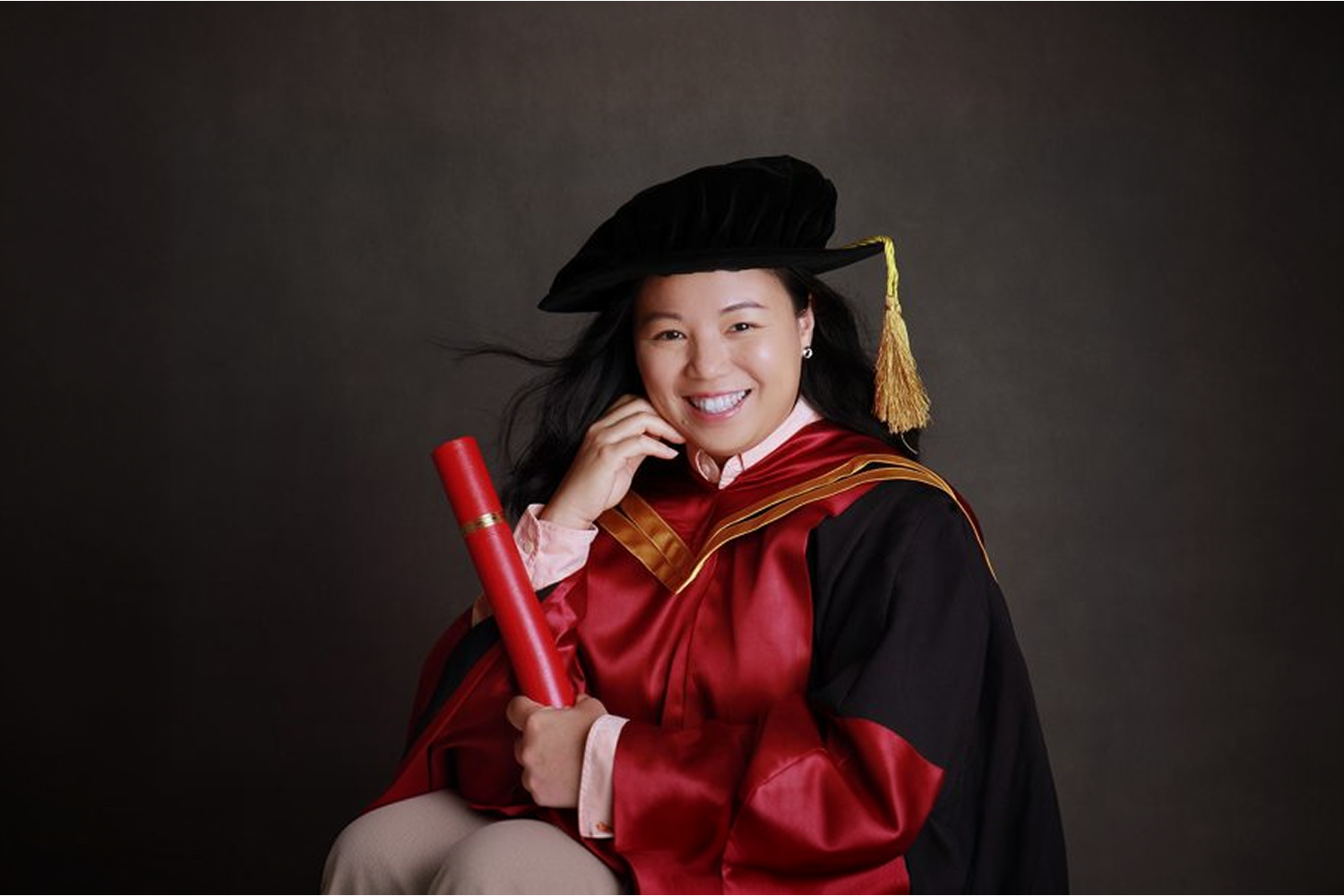 Individual graduation portrait